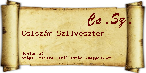 Csiszár Szilveszter névjegykártya